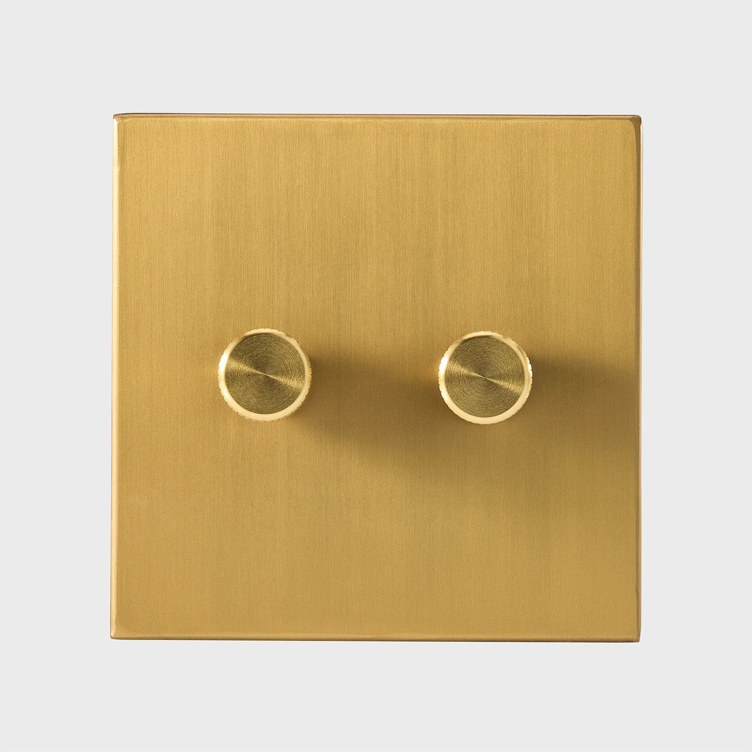 Double Rotary Wall Dimmer in Brass - Image 3
