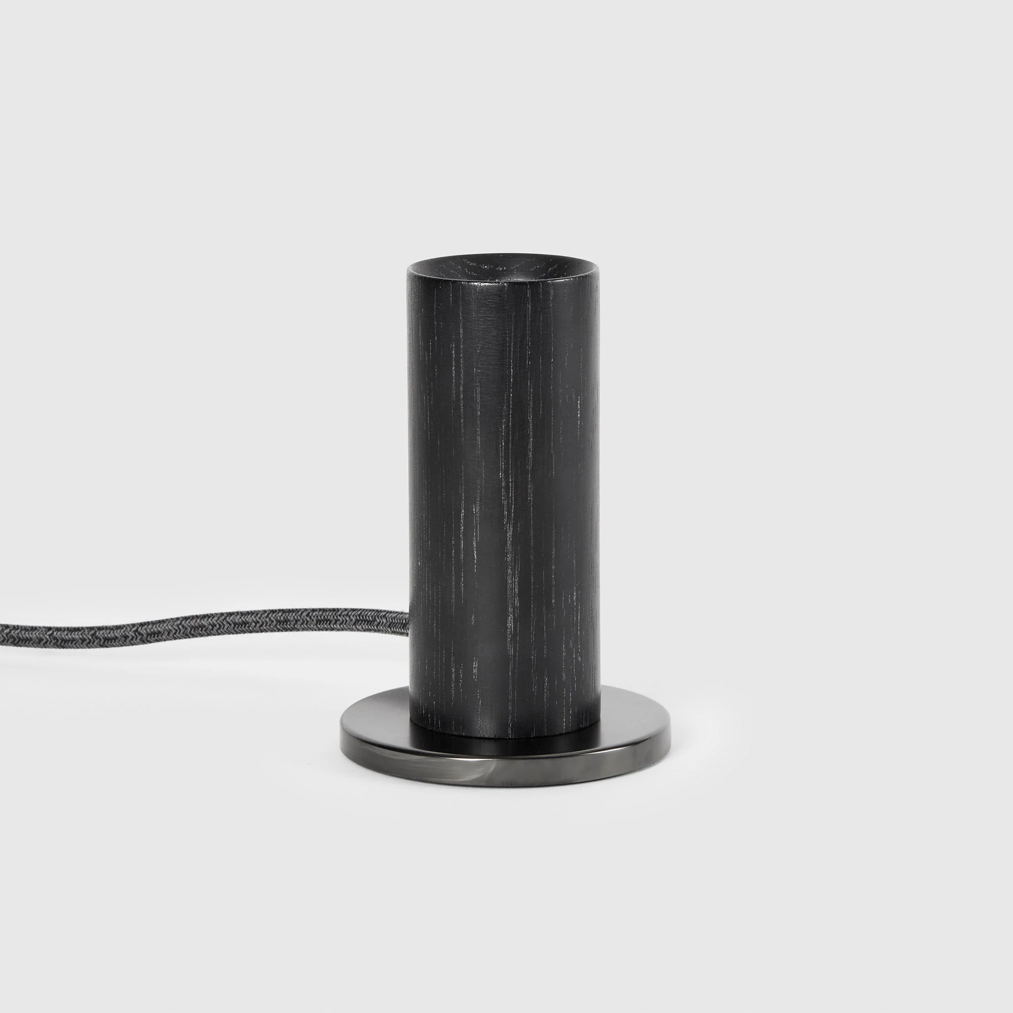 Knuckle Table Lamp in Blackened Oak + Oval - Image 2