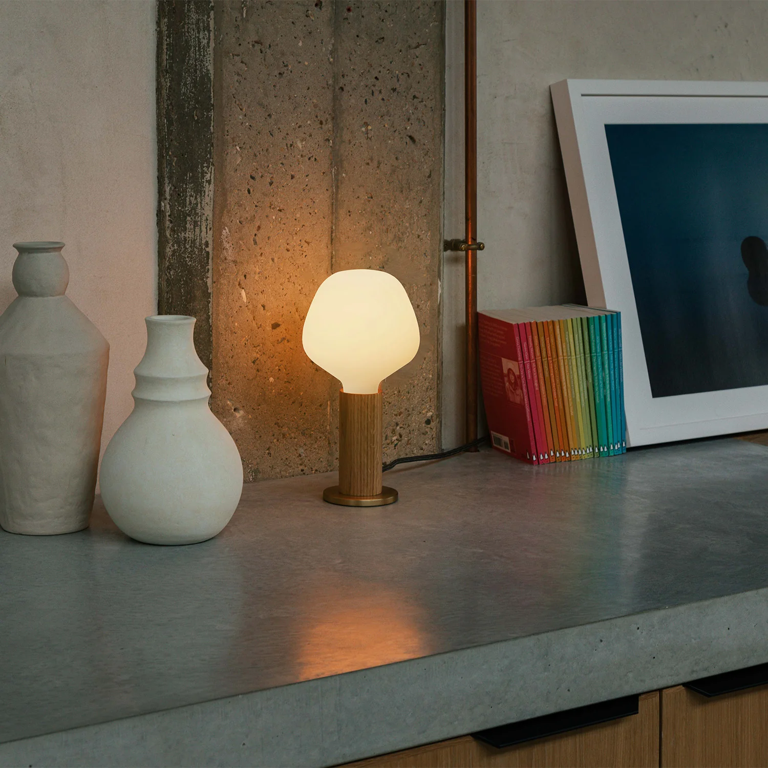 Knuckle Table Lamp in Oak + Enno - Image 6