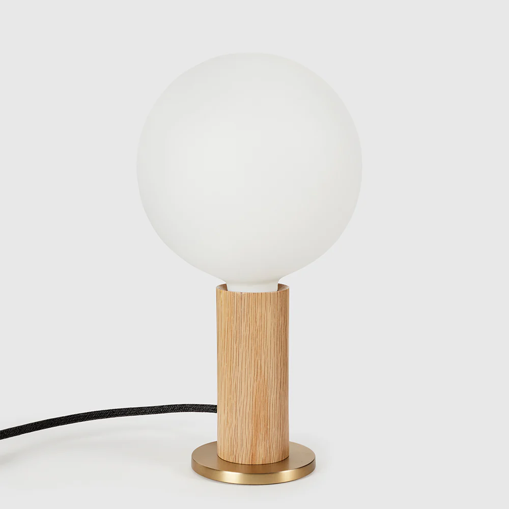 Knuckle Table Lamp in Oak + Sphere IV - Image 9
