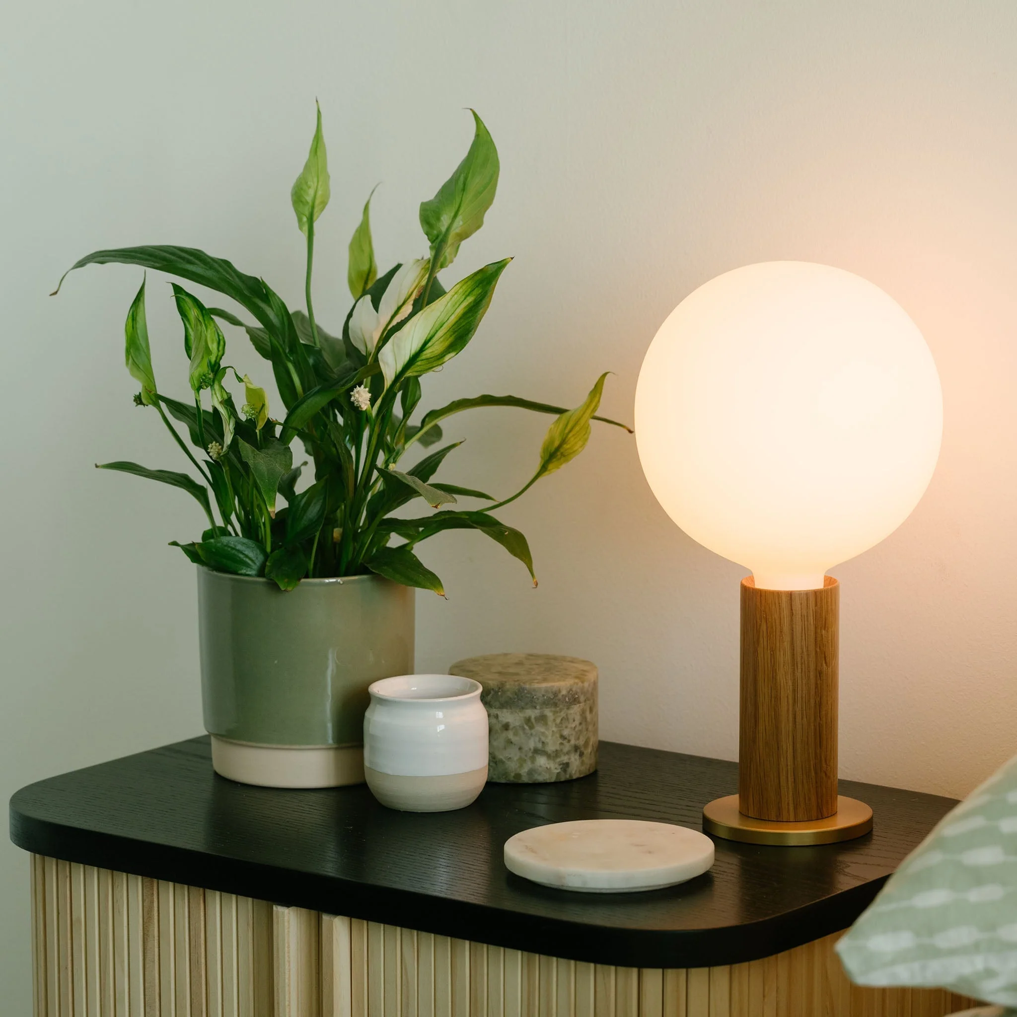 Knuckle Table Lamp in Walnut + Sphere IV - Set of 2 - Image 3