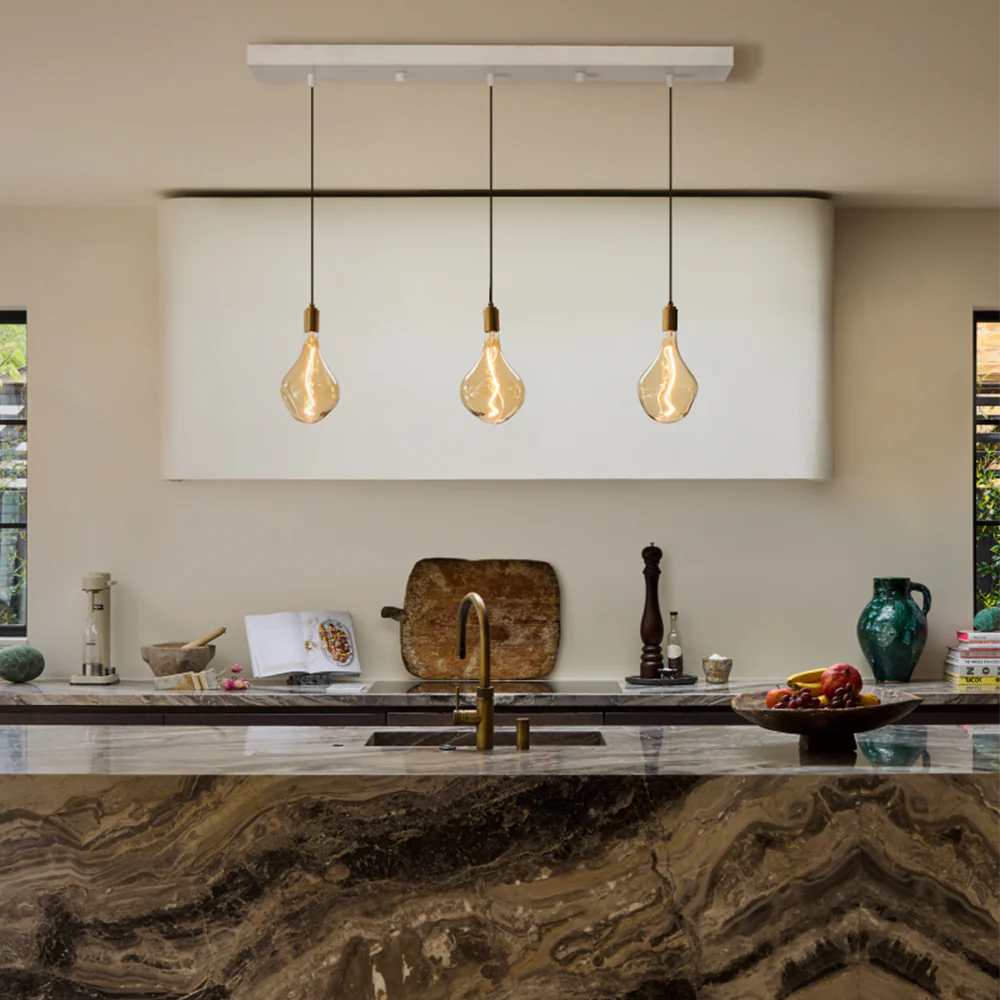 Linear Triple Pendant in Brass - Image 5