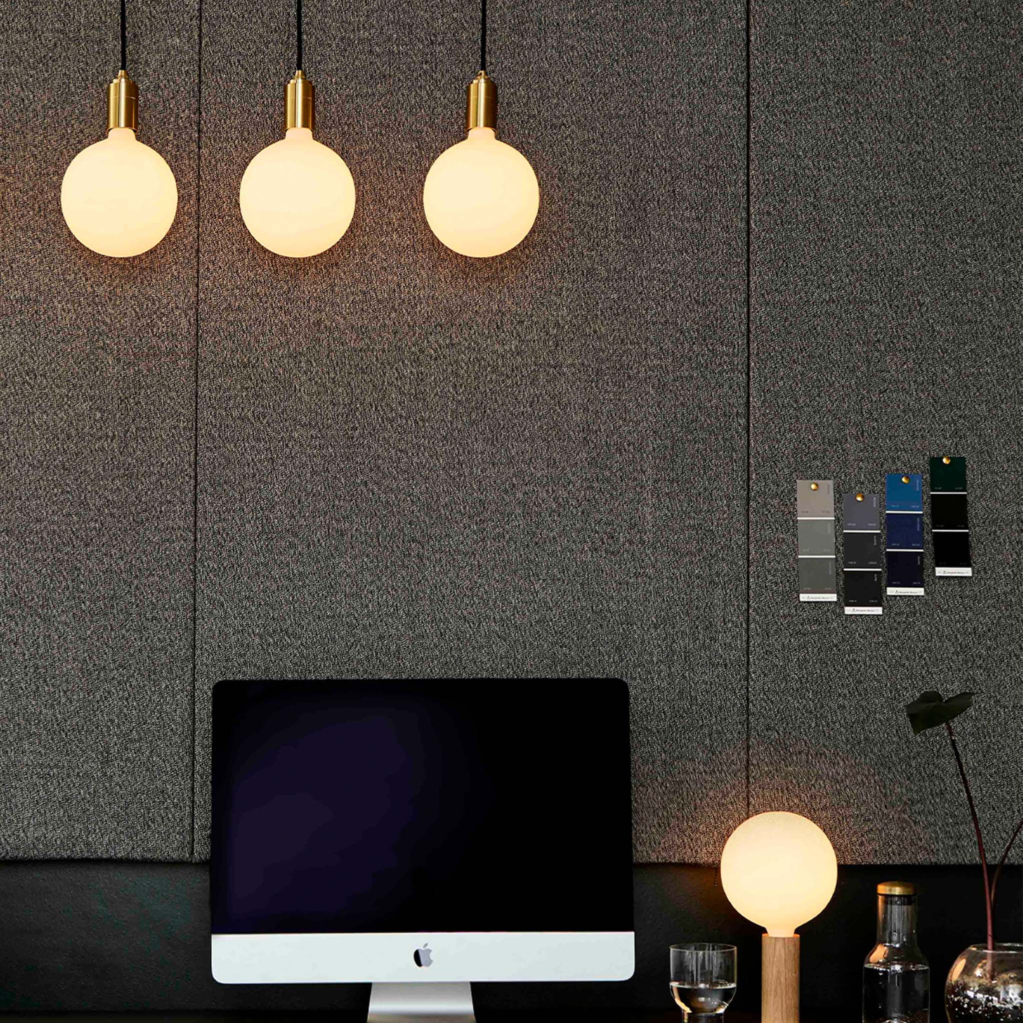 Linear Triple Pendant in Brass + Sphere IV - Image 3