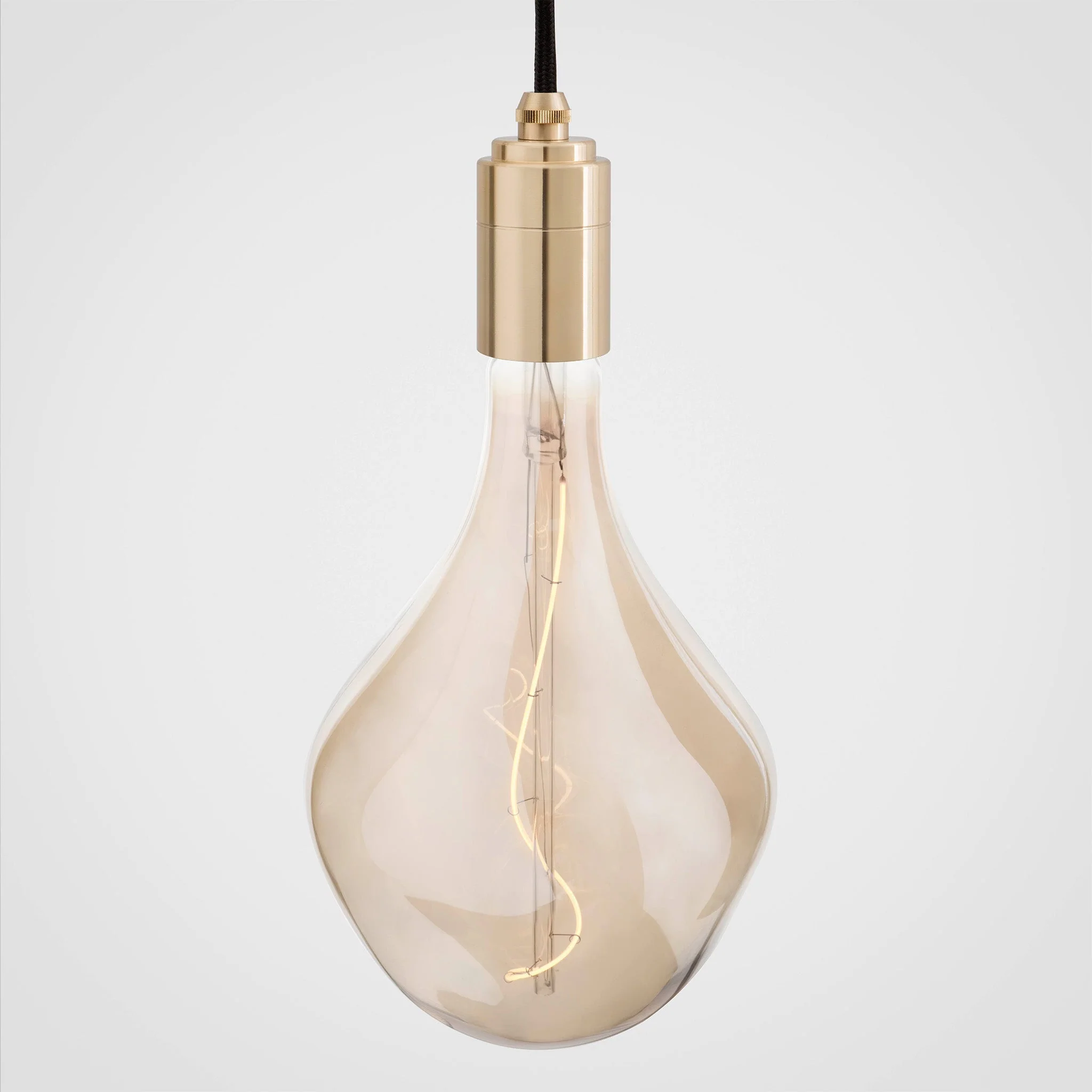 Linear Triple Pendant in Brass + Voronoi II - Image 7