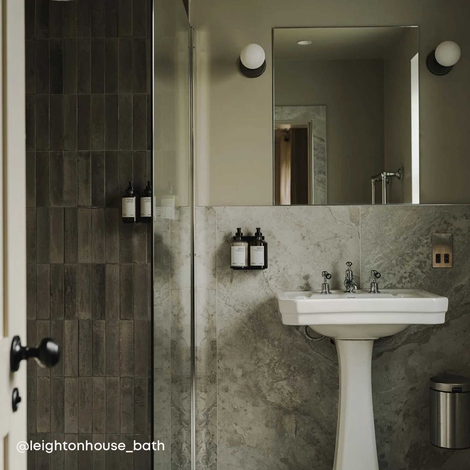 Lochan Wall Light in Graphite + Sphere III - Image 8