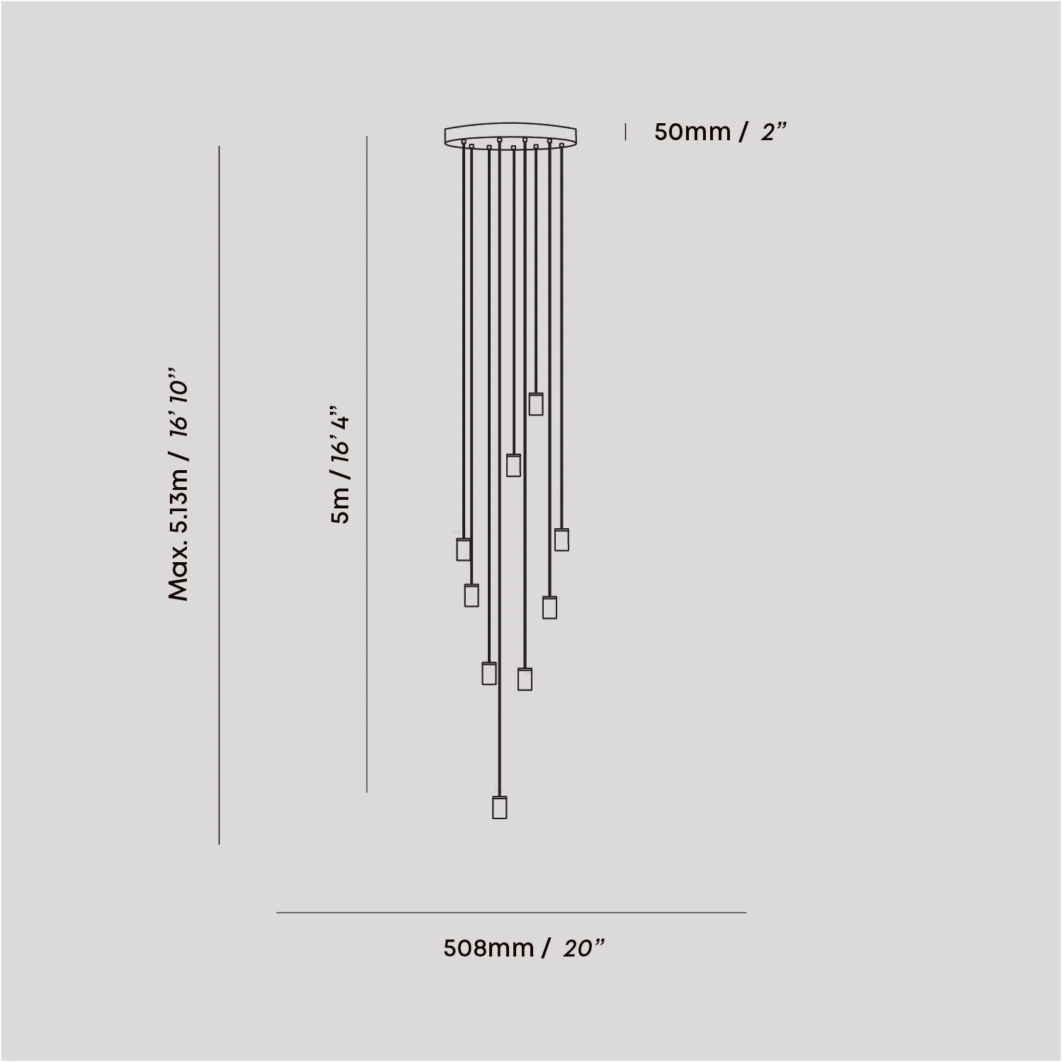 Nine Pendant in Graphite - Image 4