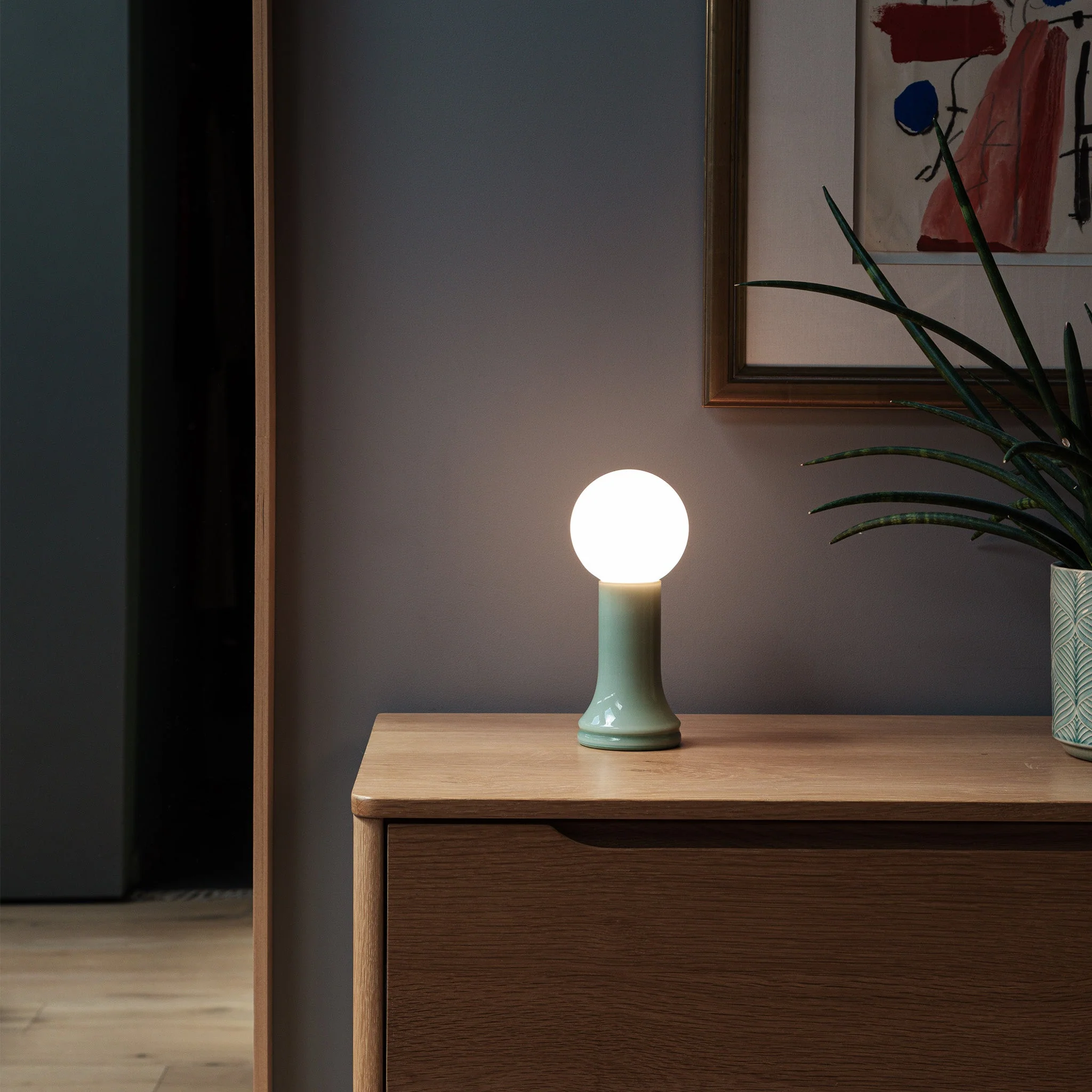 Shore Table Lamp in Sea Green - Set of 2 - Image 4