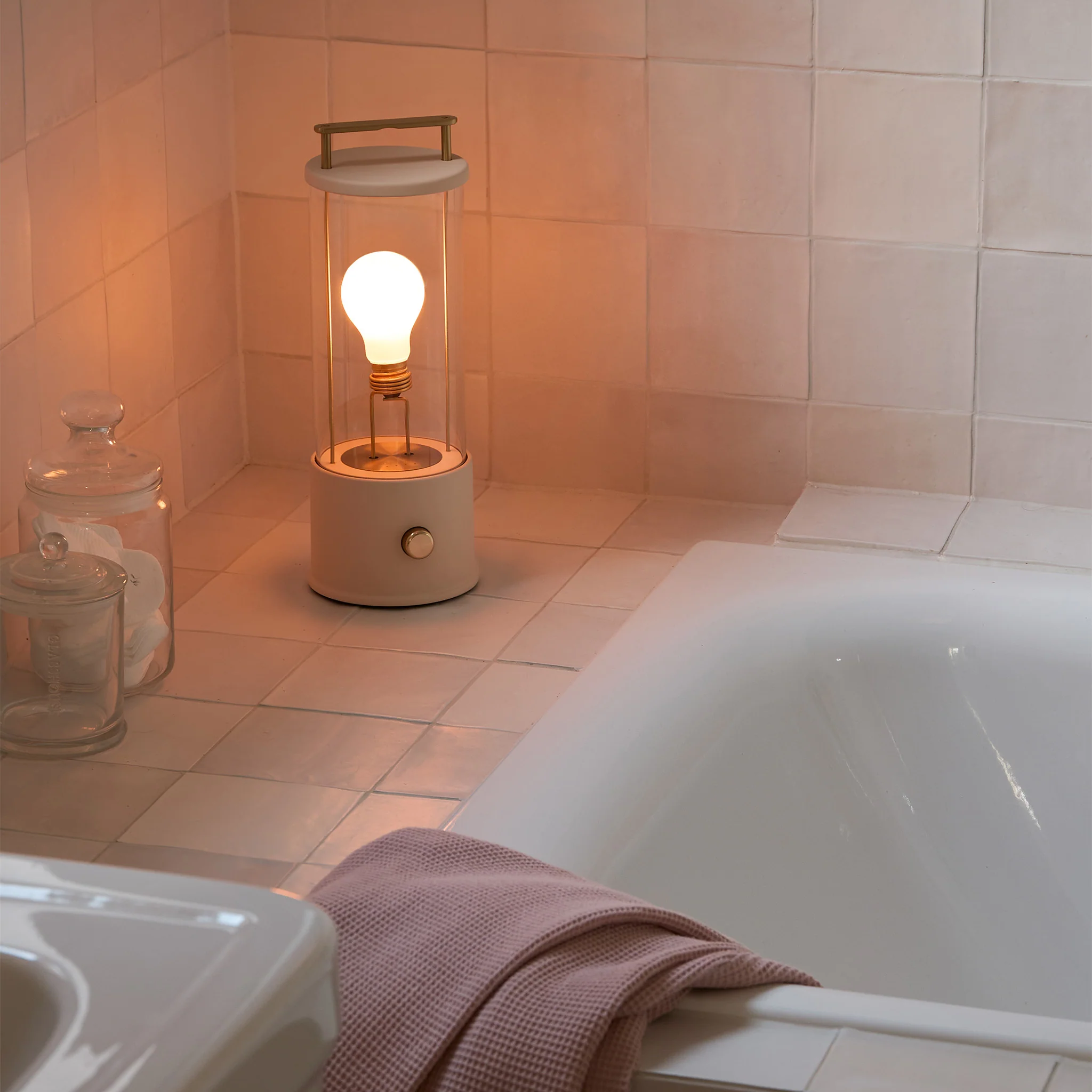The Muse Portable Lamp in Setting Plaster Pink Bundle - Image 3