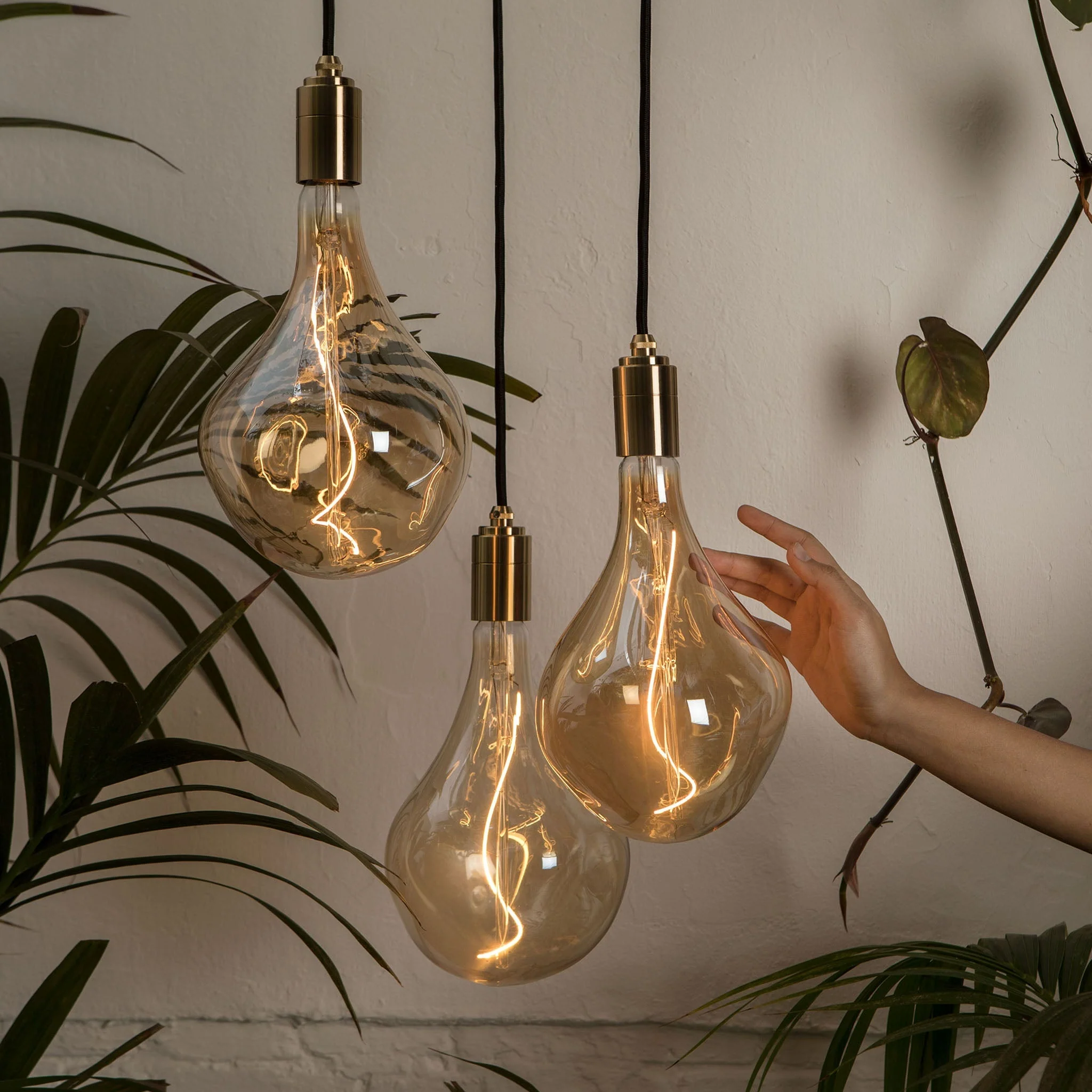 Triple Pendant in Brass + Voronoi II - Image 2