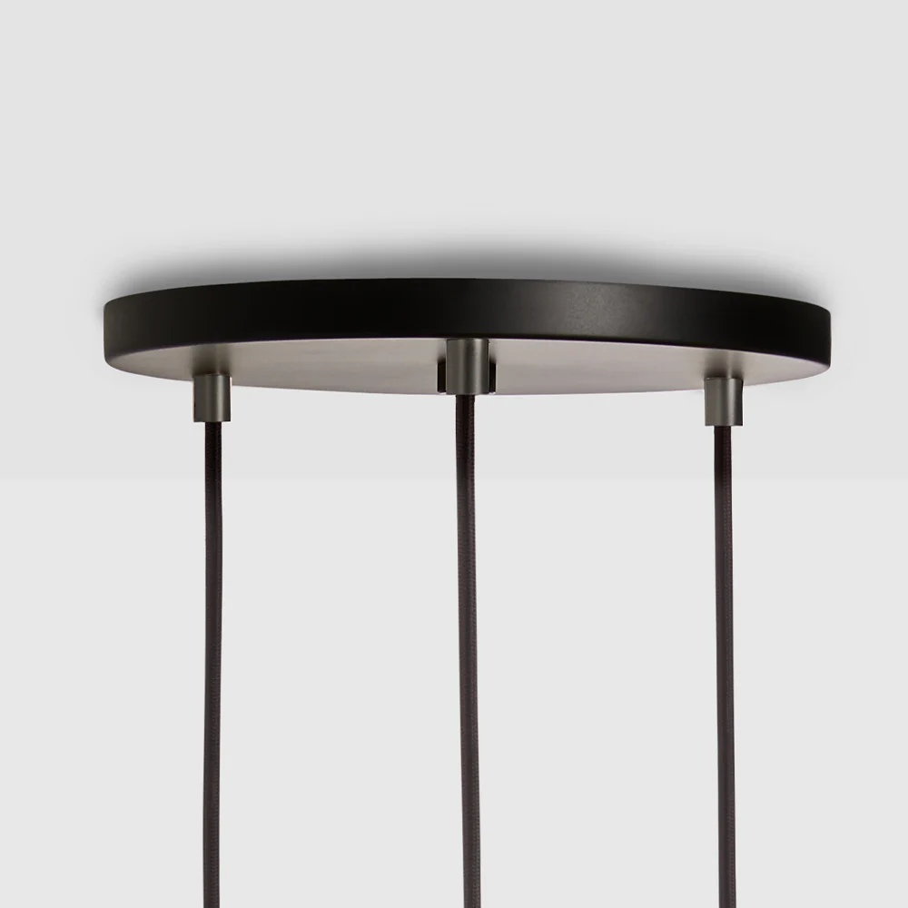 Triple Pendant in Graphite - Black Canopy - Image 4