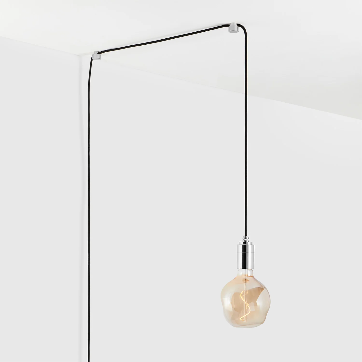 Voronoi I Plug-In Pendant in Stainless Steel