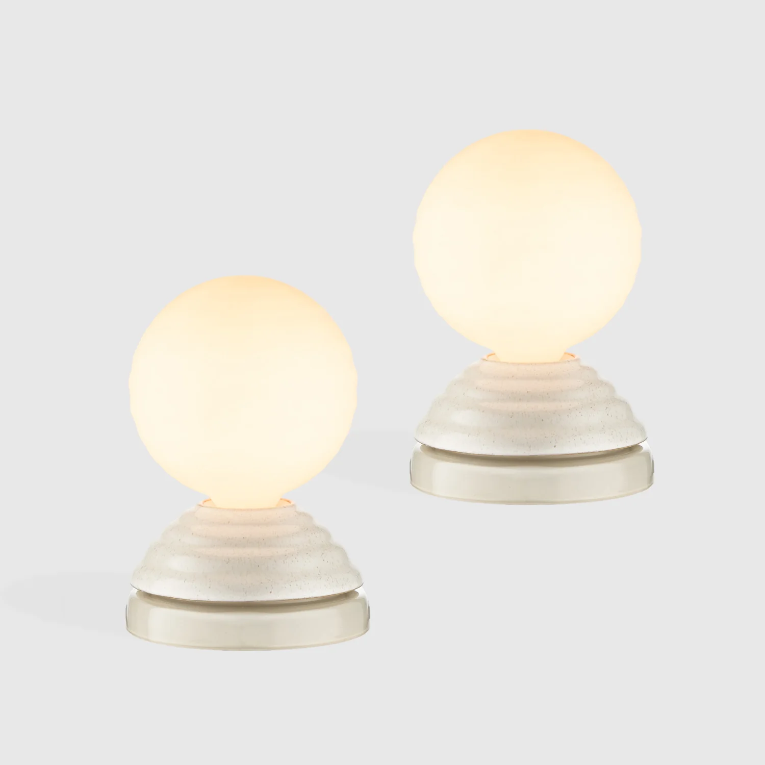 Wake Sleep Light in Pebble White - Set of 2